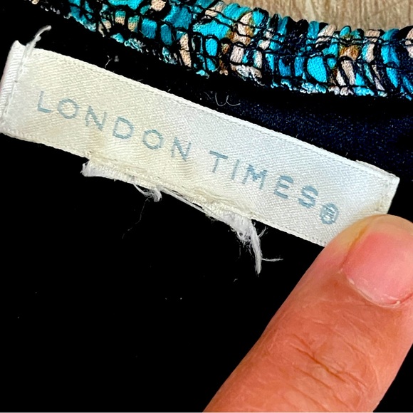 London Time Blue Bohemian Haltered Maxi Dress Size 8 - Picture 10 of 14